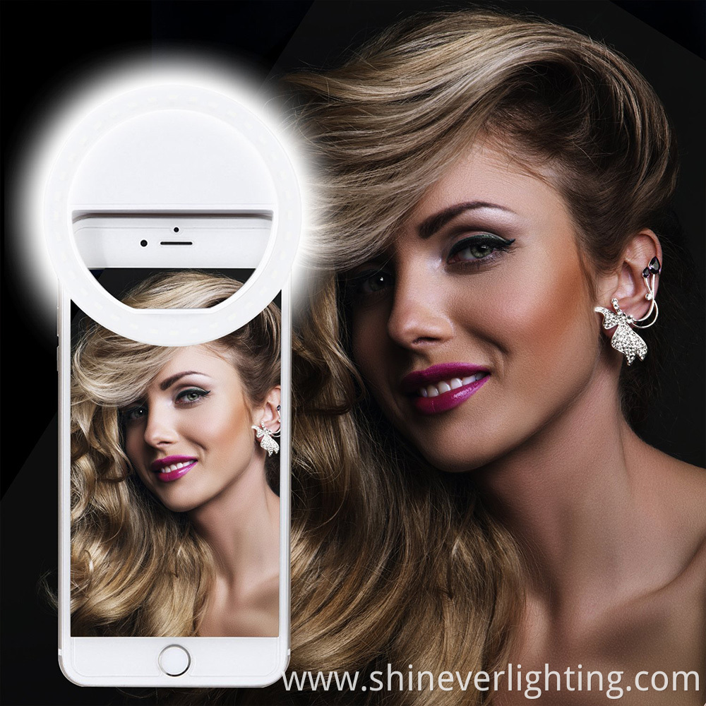 Handy USB Rechargeable LED Selfie Ring Light 